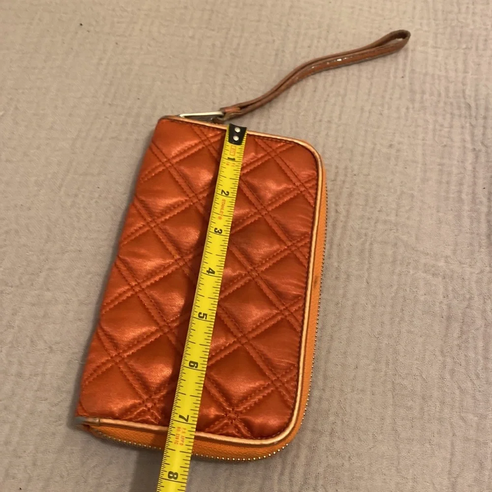 Marc By Marc Jacobs Metallic Orange Leather Wallet s